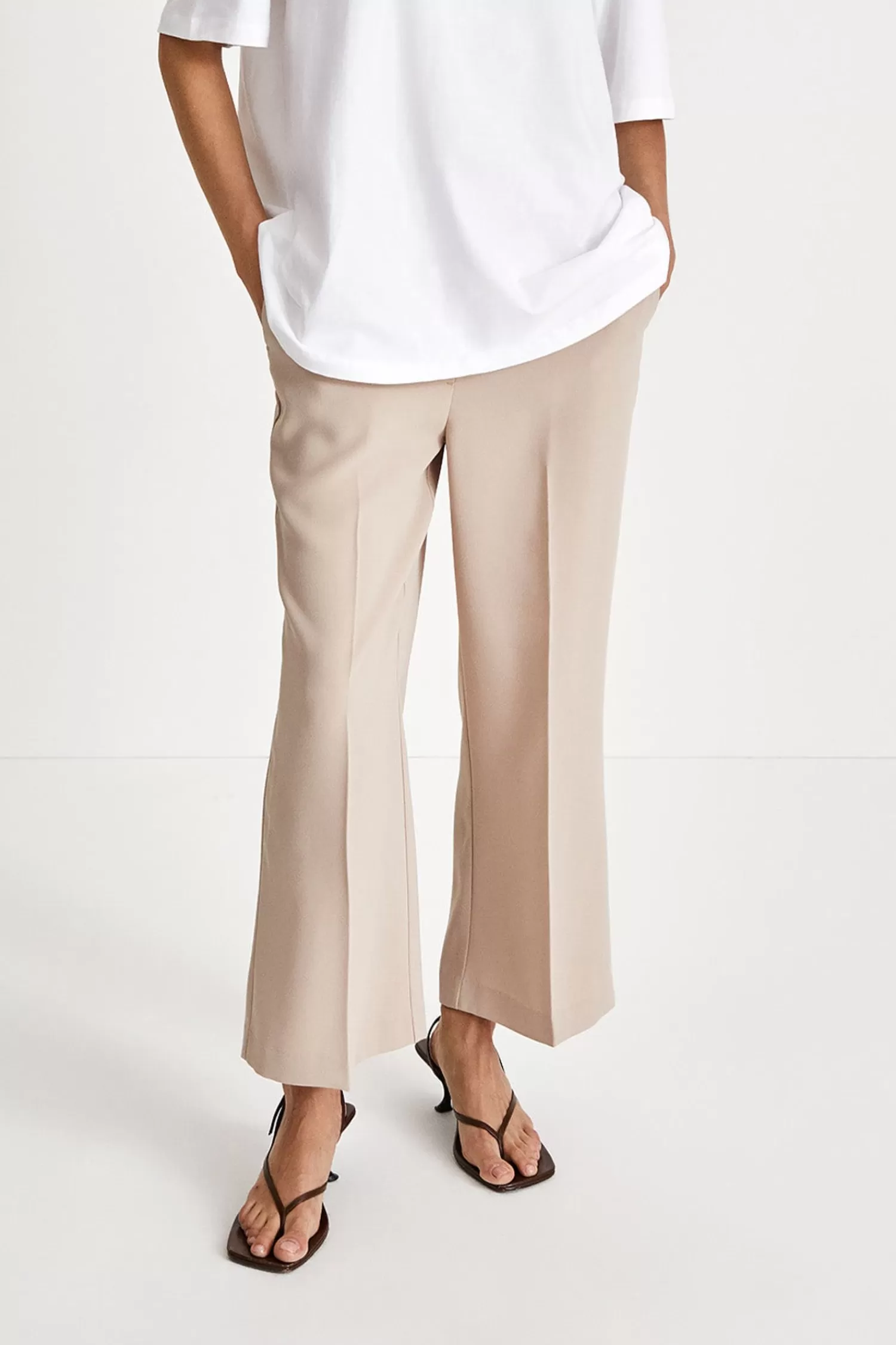 Stylein Bonita Trousers Cropped - Cream